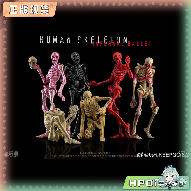 玩朝 生物课堂 人体骨骼 1/12 模型 可动手办