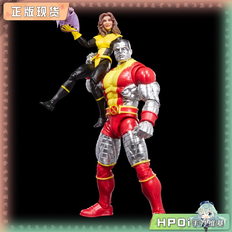 孩之宝 漫威传奇 X战警 幻影猫与钢力士 可动手办