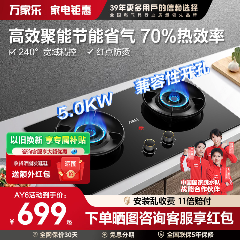 万家乐LAY3家用燃气灶双灶台式