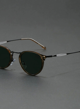 日系复古小框显脸小度数可配太阳