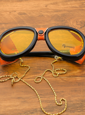 太阳镜x-wood防风蒸汽朋克椭圆形