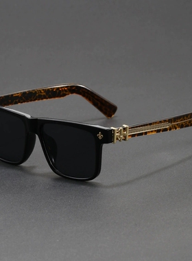 复古黑框痞帅粗框太阳镜女防蓝光