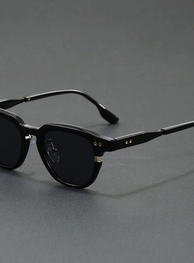 日系复古小众黑框防晒太阳镜墨镜