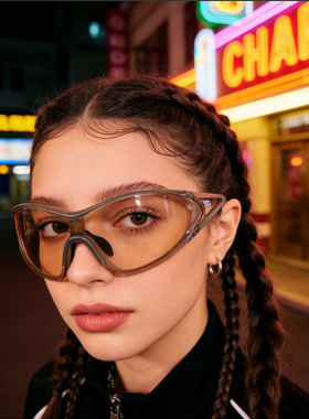 Y2K辣妹运动骑行遮阳太阳眼镜潮