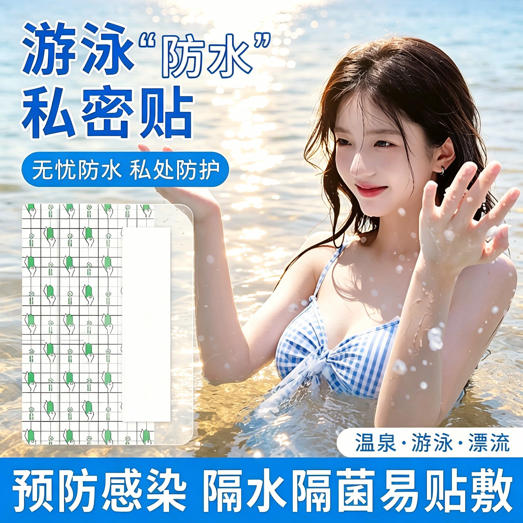 女性私密游泳防水防感染贴