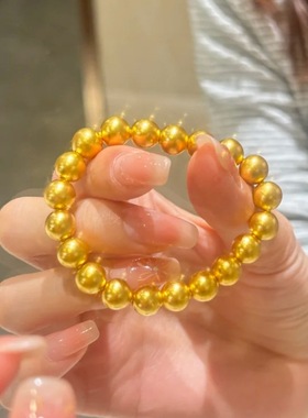 「南洋圆珠」复古金色圆球串珠手链千金感贵气百搭气质圆珠手串