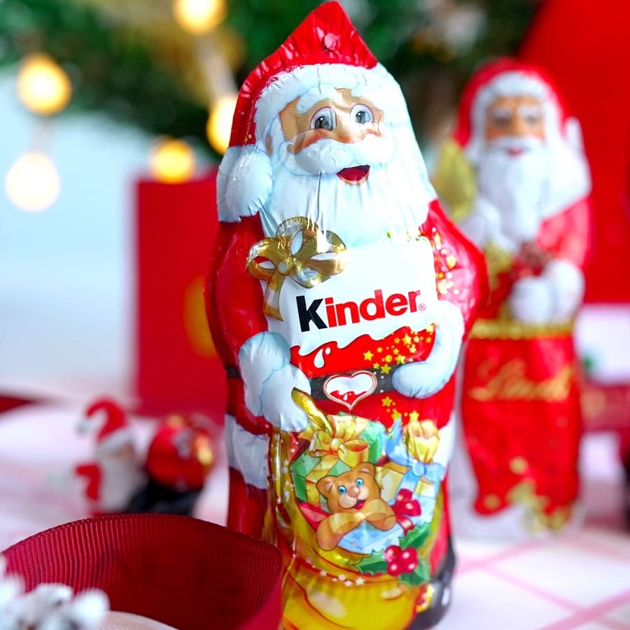 德国进口健达牛奶巧克力Kinder圣诞老人糖果公仔礼物挂件儿童零食