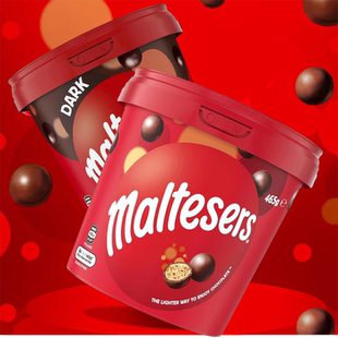 麦丽素澳洲麦提莎牛奶夹心巧克力桶装 465g儿童零食麦芽脆心糖果