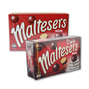 麦丽素澳洲麦提莎Maltesers麦芯球黑巧90g盒装牛奶巧克力休闲零食