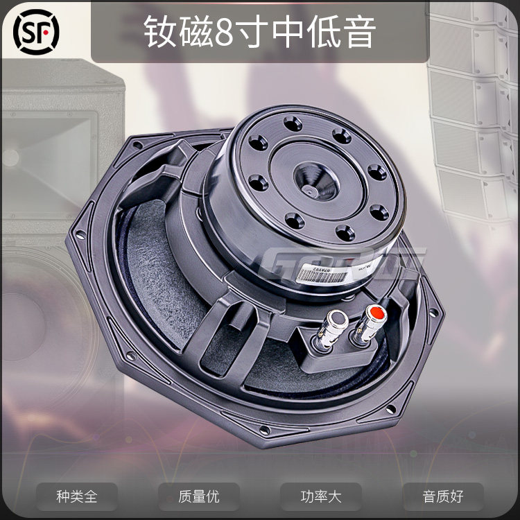 超高端8寸钕磁65芯低音喇叭酒吧演出KARA双8线阵列扬声器超强声压