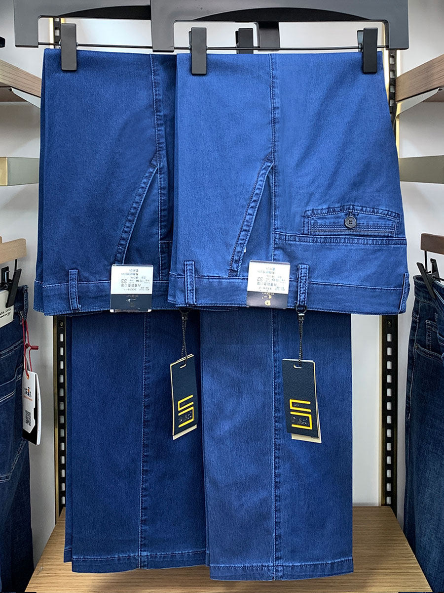 道一中老年爸爸裤深裆宽松宽腿裤牛仔裤2025春秋冬3328休闲男高腰