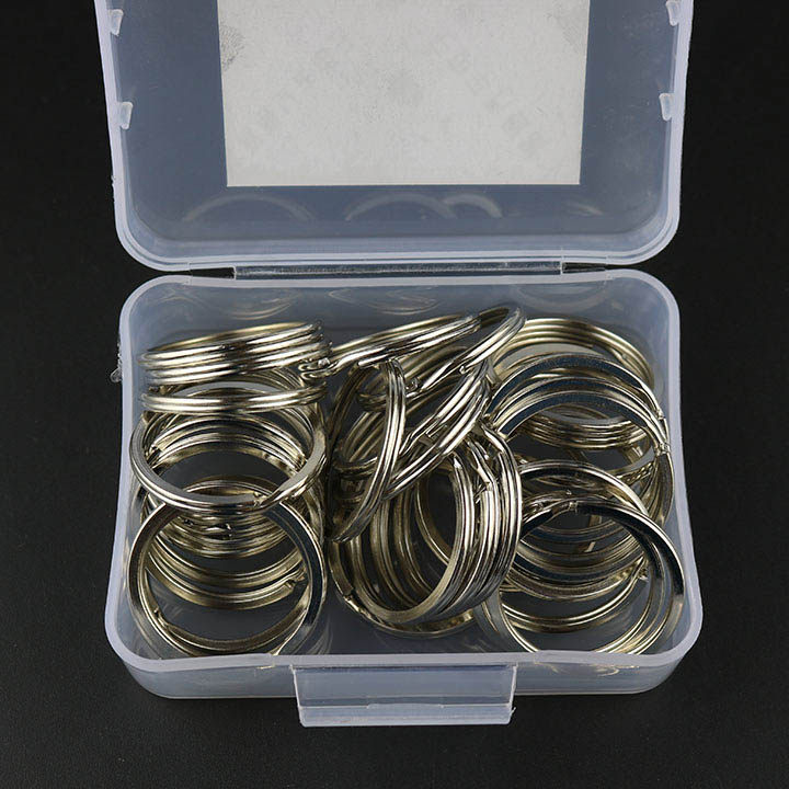 30MM 프리미엄 열쇠 고리 링 박스형 플랫 와이어 직경 2.0MM 링 외경 30MM 45 개|상자