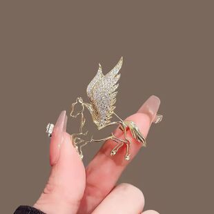 飞马胸针高档2026新年配饰高级轻奢别针西装马年胸花衣服生肖礼物