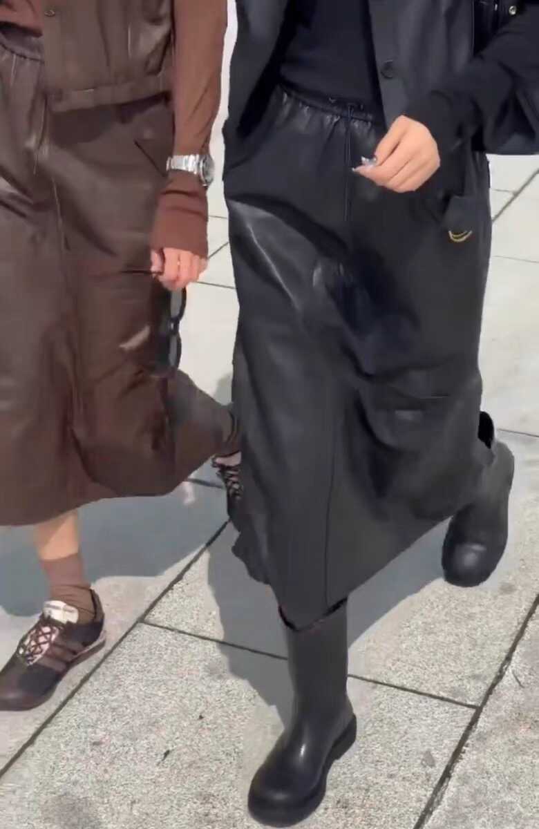 真皮半身裙皮裙长裙一步裙