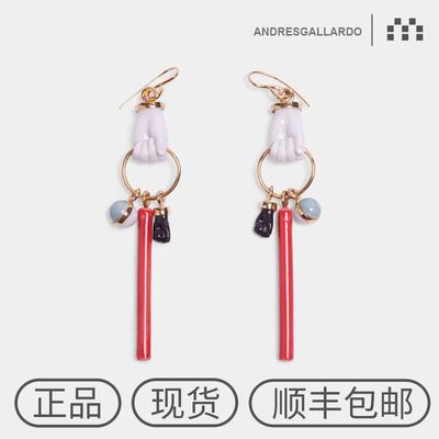 西班牙手工陶瓷镀金流苏耳钉