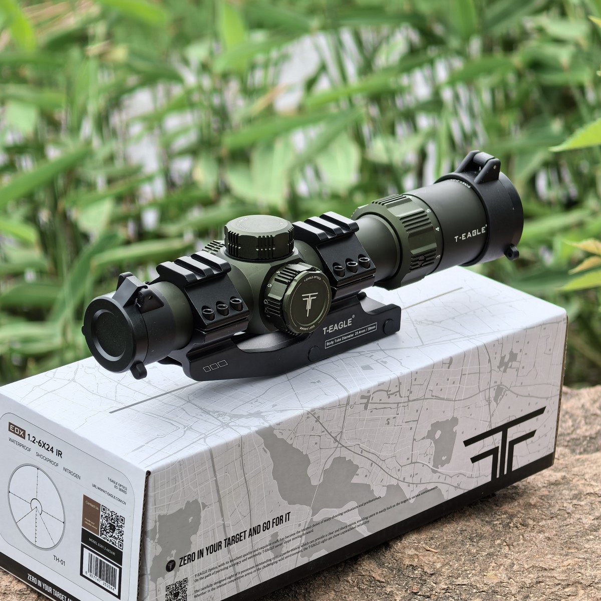 可调EOX1.2-6倍镜抗震十字六倍高清瞄准高清望远镜模型器弹弓备件