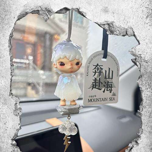 泡泡玛特小野消逝后视镜挂件