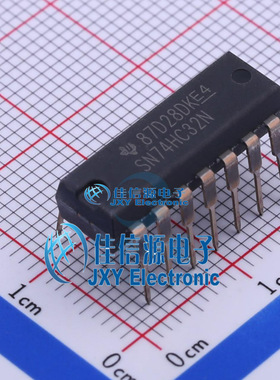 逻辑门 SN74HC32N TI DIP-14或门4通道2输入2V~6V全新2uA