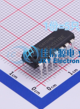 逻辑门 CD4011BE HGSEMI(华冠) DIP-14(5只)