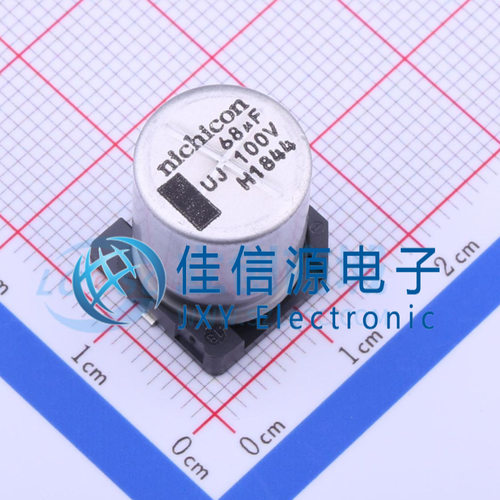 贴片电解电容 UUJ2A680MNQ1MS 尼吉康 12.5x16 68uF 100V 205mA