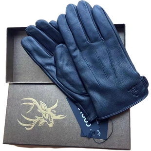 秋冬季加厚保暖鹿皮真皮手套皮质柔软细腻加绒手套御寒灵活