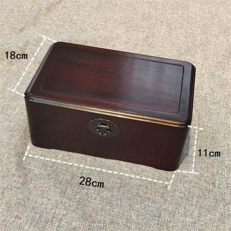 酸枝素面双层首饰盒手镯戒指饰品盒28*18*11cm