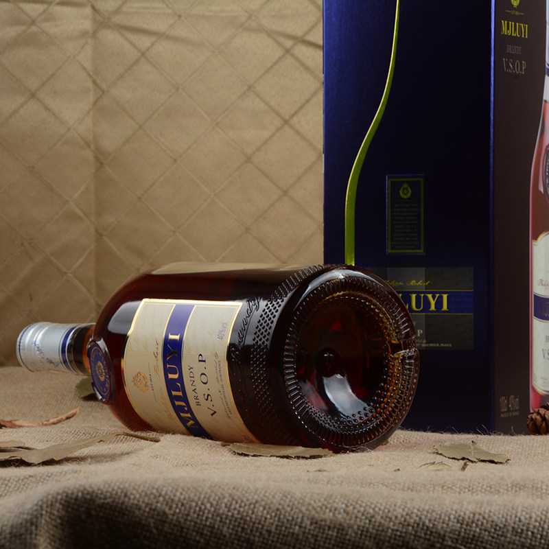 法国洋酒原瓶装进口梅爵vsop白兰地 礼盒装 1l