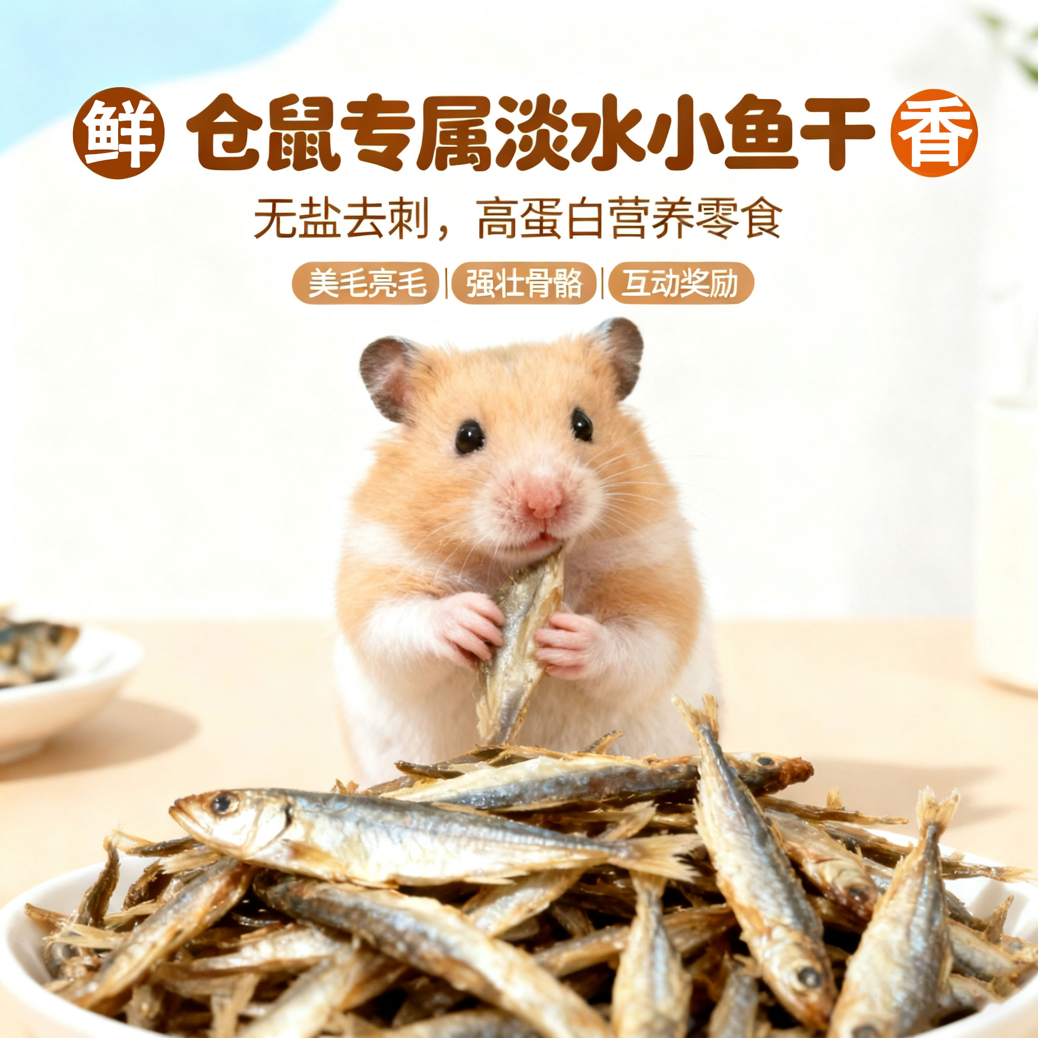 宠物零食小鱼干淡水无盐无油