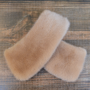 进口水貂毛毛领子男女通用真皮翻领冬保暖皮草大衣整皮方领单买卖