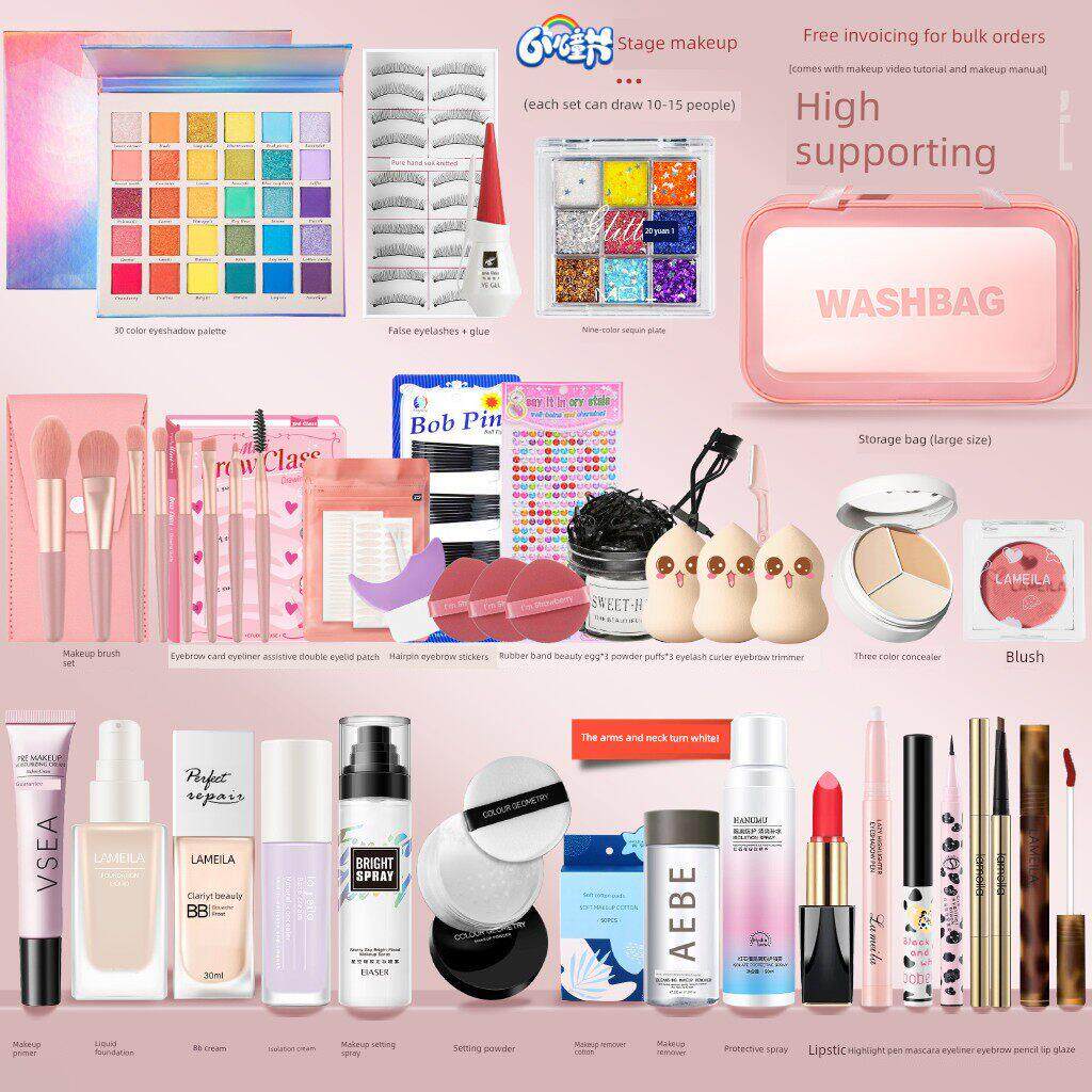 正品儿童化妆品彩妆套装全套无毒女孩可水洗学生舞台演出表演专用
