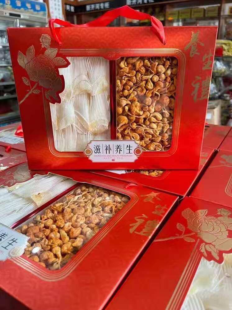 春节送礼双拼滋补礼盒翅骨虫草花孢子头煲汤干货送长辈送领导实用