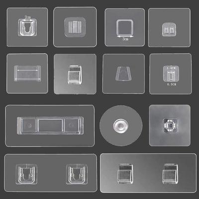 无痕贴粘胶贴片卡扣透明铁艺架