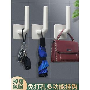 免打孔挂钩强力粘胶挂衣架壁挂墙上厨房卧室门后衣服无痕贴粘钩子