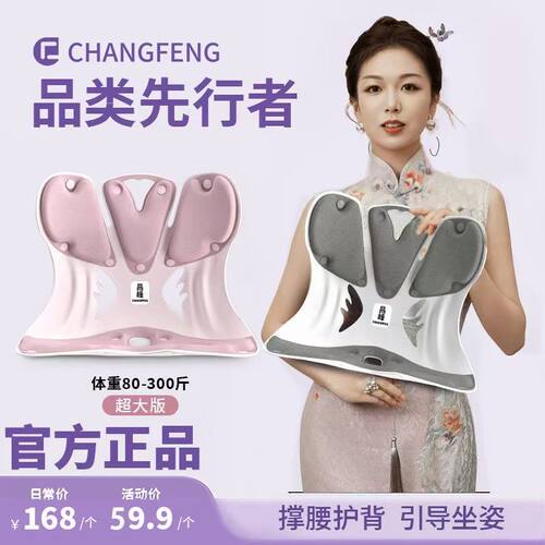 人体工学护腰坐垫靠背垫腰靠椅垫矫正坐姿防驼背座椅久坐不累神器