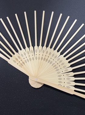 可手工制作 衍纸扇 手工扇 竹子 竹扇骨21CM 25根 可挂流苏半成品