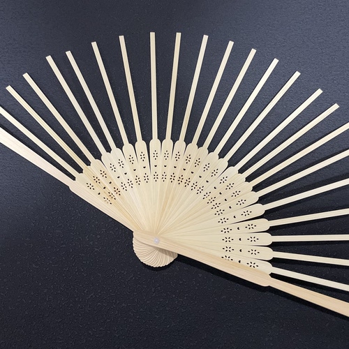 可手工制作 衍纸扇 手工扇 竹子 竹扇骨21CM 25根 可挂流苏半成品