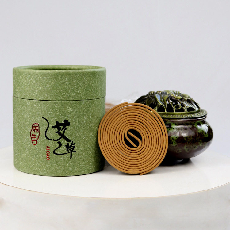 夏季卧室熏蚊子艾草盘香家用室内蕲艾熏香 百草香灸草香祛味香