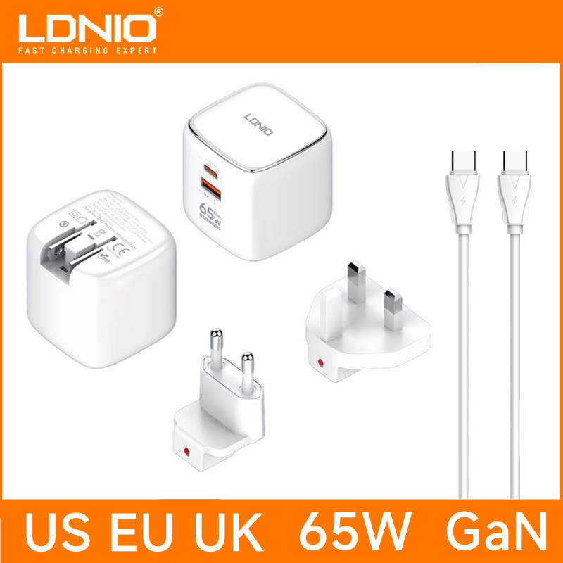 力德诺 便携氮化镓65W/100W充电器国际旅行插头可转换欧美英澳标