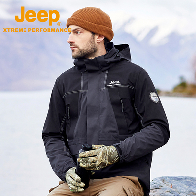 JeepXtreme Performance户外高端男士冲锋衣抓绒两件套J232094090