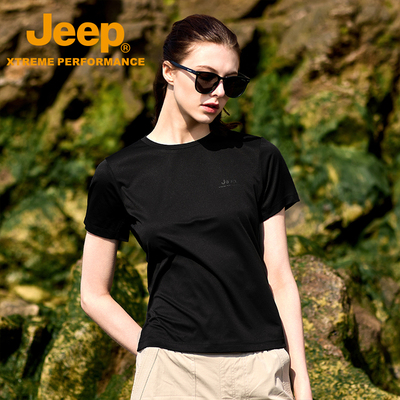 Jeep户外高端女士短袖T恤衫