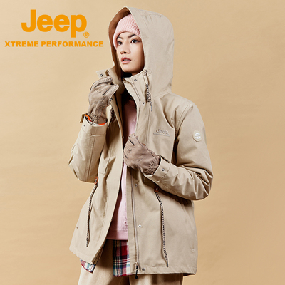 Jeep Xtreme Performance户外高端女士羽绒内胆冲锋衣J232084003