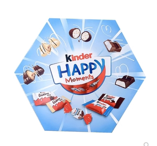 2024年货包邮健达开心一刻缤纷乐牛奶榛果威化夹心巧克力161g零食