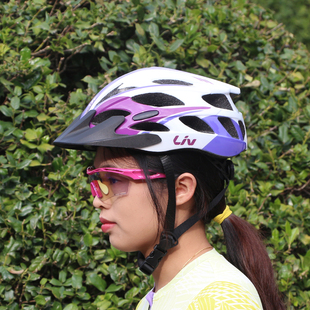 正品 备安全帽透气女 捷安特LIV丽以芙头盔山地公路自行车骑行装