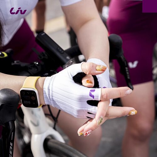正品捷安特Liv丽以芙女款PRO骑行手套半指防晒防紫外线自行车短指