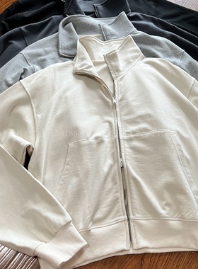 品质推荐100棉毛圈！09102拉链外套春秋季实用穿搭长袖上衣女包邮