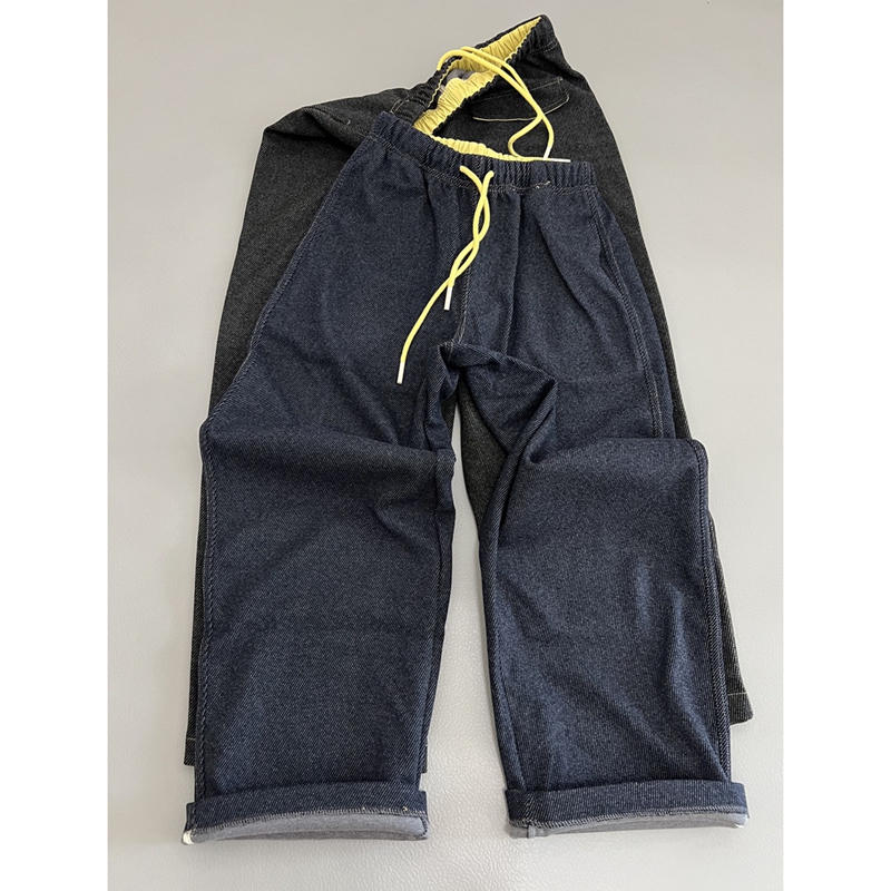 含羊毛的牛仔裤女春秋新款