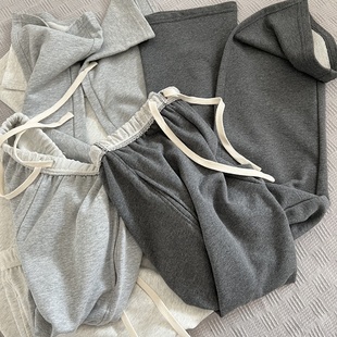 推荐 新款 女士休闲直筒裤 拖地卫裤 子 百搭神器毛圈卫裤 百搭裤 春秋季