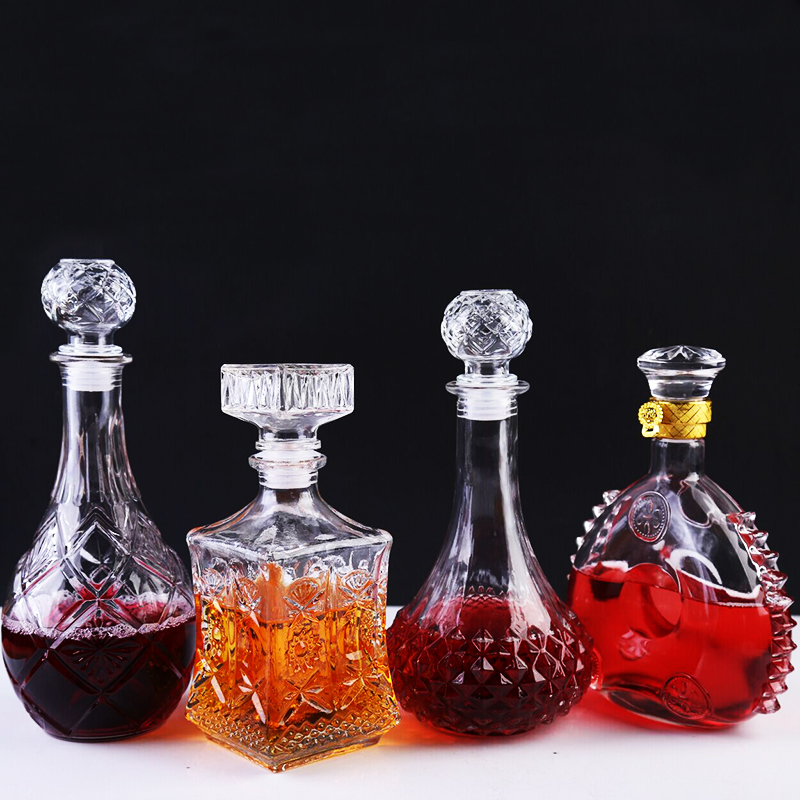 无铅透明玻璃酒瓶红酒瓶密封葡萄泡酒瓶白酒瓶小酒瓶子空酒瓶包邮