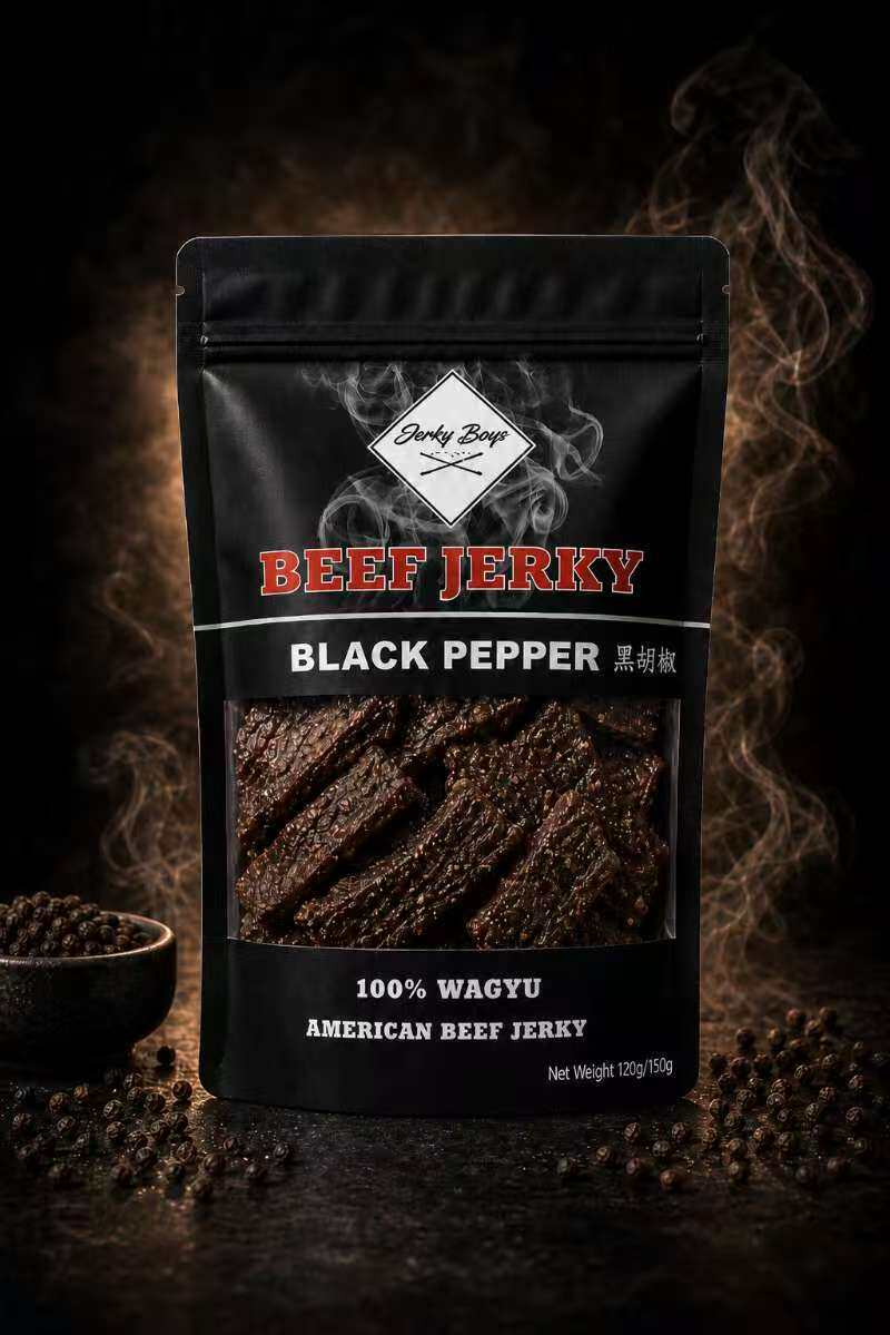 AmericanBeefJerky-Jerky Boyz American beef jerky protein, oil-free pure meat beef thumbnail 4