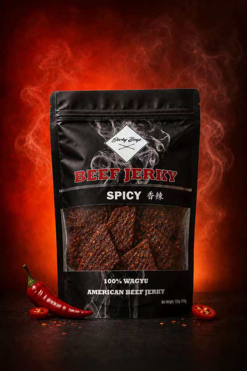 AmericanBeefJerky-Jerky Boyz American beef jerky protein, oil-free pure meat beef thumbnail 5